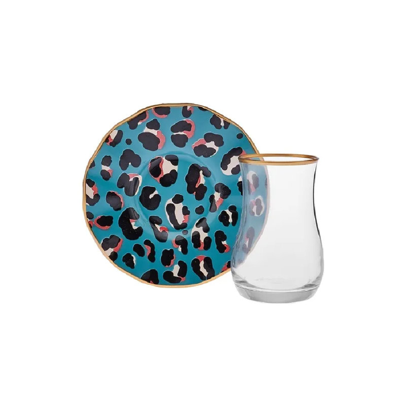 Karaca Leona Glass Turkish Tea, 150ml, Multi