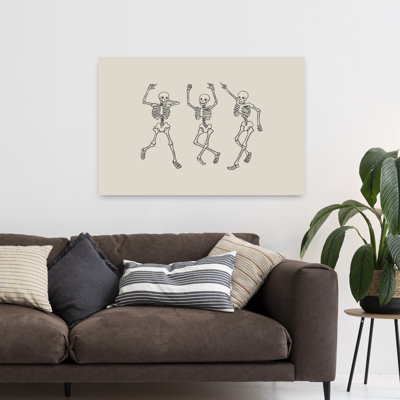 «Dancing Skeletons Party», impression d'art rétro rétro