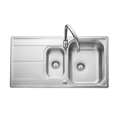 Aria 950 x 508mm 1.5 bowl inset sink - reversible