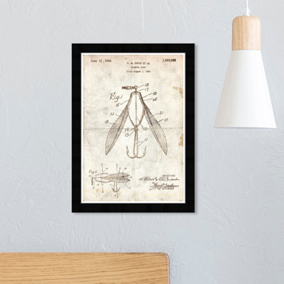 " Fishing Lure 1925 Parchment "