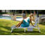 Chaise de bronzage 3 en 1 robuste avec trou pour le visage Chaise longue réglable à 5 positions pour l'extérieur