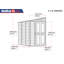 Abri de rangement en vinyle avec base L 4 pi x P 8 pi SideMate Plus