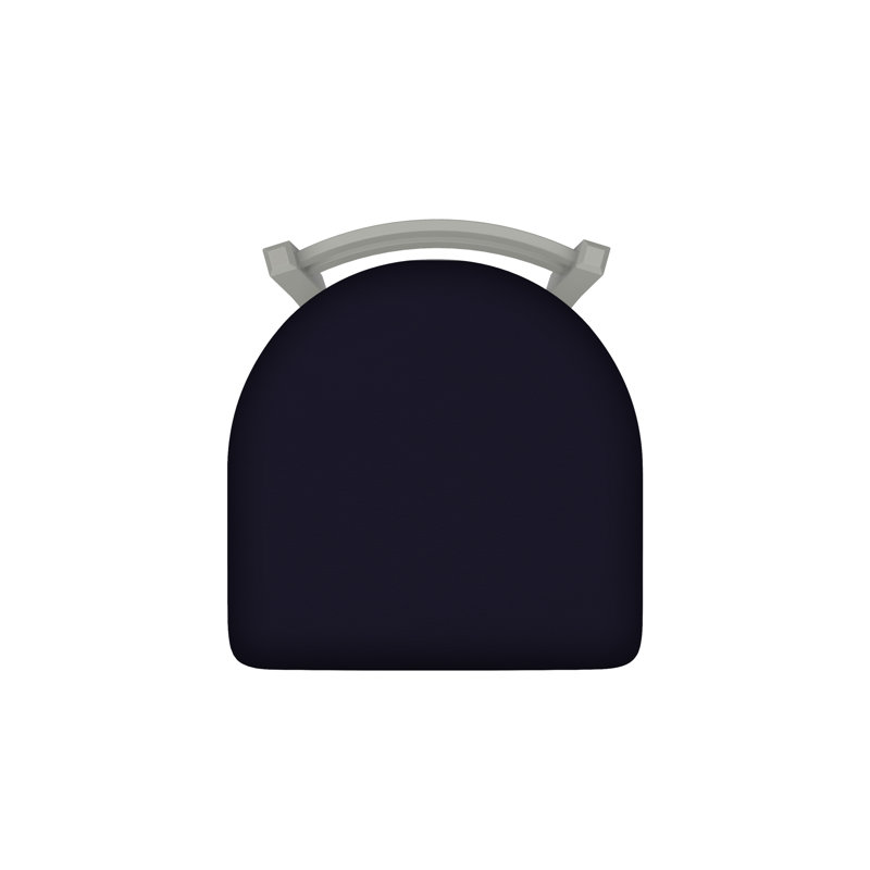 Tabouret de coiffeuse en métal Jackie, Nickel anodisé, Vinyle - Crépuscule galop