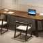 Bureau rectangulaire en bois massif noyer-109518912