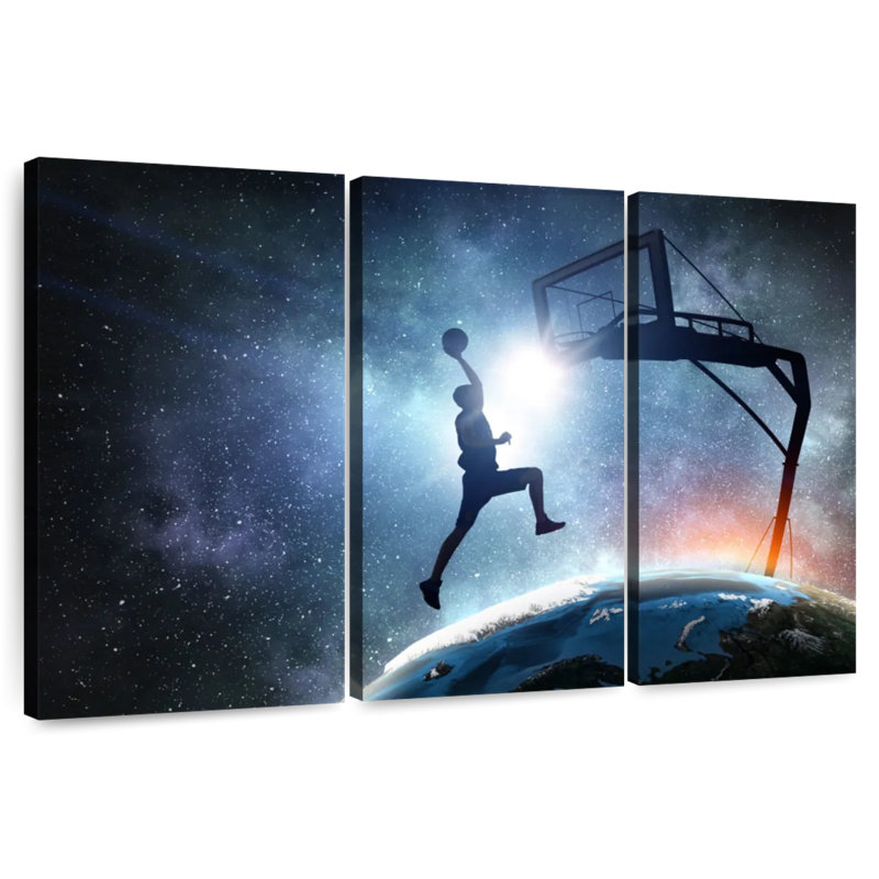 Ballon de basketball Sirci Space, H 24 po x l 38 po