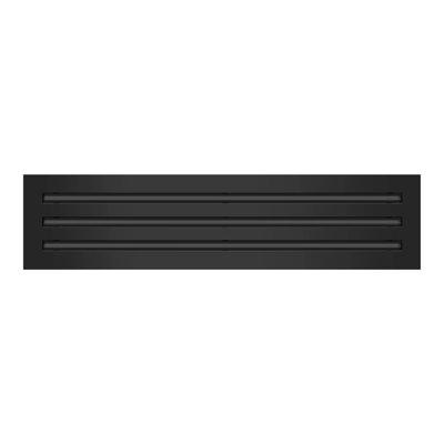 Buildmart - Couvercle de ventilation moderne noir 25 x 6 - Diffuseur linéaire standard - Grille de registre