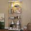Vitrine en verre trempé à 5 tablettes avec lumière DEL et 2 portes Jabdiel-746597236