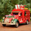 Camion de Noël ancien avec flocons de neige