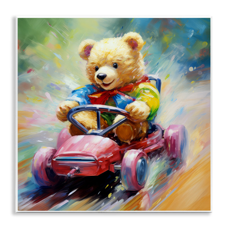 "Teddy Bear on Go Kart", art mural par Ray Powers