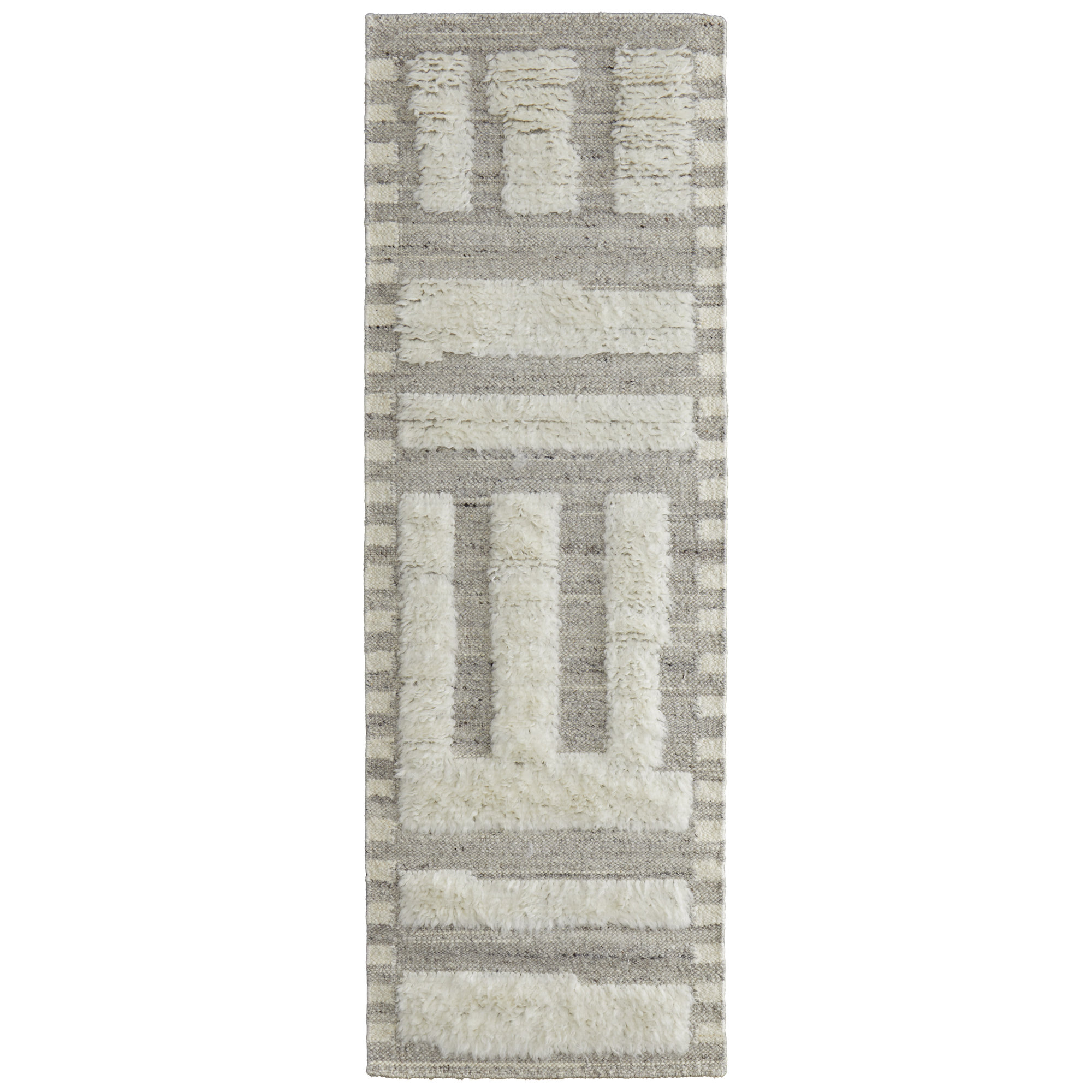 Jalaycia Wool Gray Rug, Runner 2'6" x 10'
