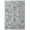 Karina Hand Knotted Wool Ikat Area Rug in Ivory/Blue