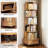 6 Tier Rotating Bookshelf, 360° Display Round Spinning Bookshelf With Wheels And Drawer, Space-saving, Small Space Rotating Bookshelf Tower For Bedroom, Living Room, Home, Office, Wood