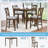 5 Piece Dining Table Set For 4, Counter Height Kitchen Table Set With Square Table