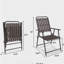 Brun - [Installation instantanée] Chaise pliante 2 pièces, aucun assemblage requis, capacité de 350 lb, résistante à la rouille et anti-taches pour balcon / jardin