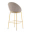 Tabouret de bar intérieur en métal, structure plaquée or, ensemble de 2-29329616