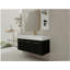 Meuble-lavabo mural 48 po avec lavabo et support de rangement, lavabo en résine à rebords épais, ensemble KD