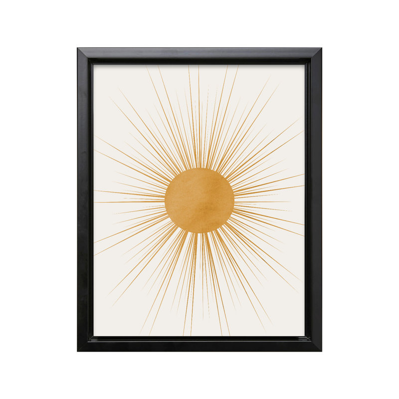 Soleil n ° 1, Cadre noir, Canevas, 12"H x 16"W