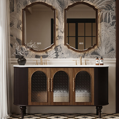 Meuble-lavabo de style rétro américain