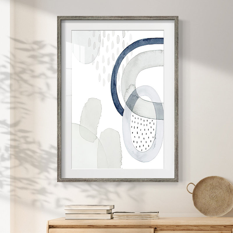 Léger et minimal II - impression encadrée, Vieilli, H 28,5 po x l 20,5 po