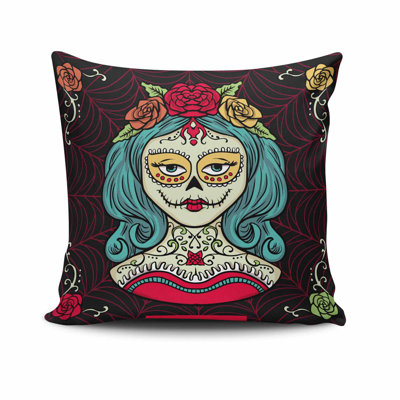 Housse de coussin décorative Erivan, 17 x 17 pouces, 50% coton / 50% polyester | Lavable à la machine à 104 ° F, repassable, fermeture à glissière dissimulée | Parfait pour le salon, la chambre à coucher et la décoration intérieure élégante
