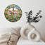 Horloge murale mosaïque flamant rose