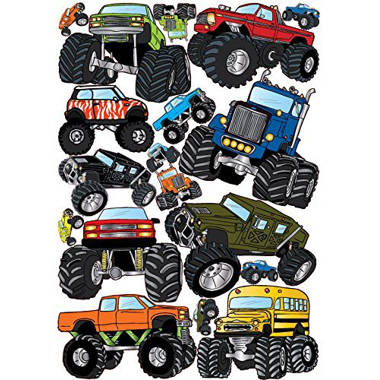 Blaze Monster Truck Removable Wallpaper Peel and Stick 