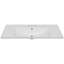 Plan de toilette simple de 91 cm (36 po) avec lavabo blanc, 3 trous pour robinetterie, céramique, blanc