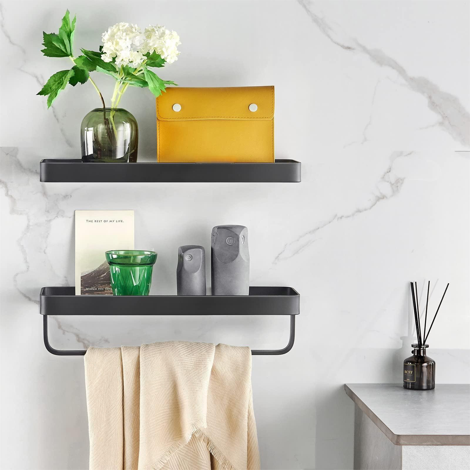 HENGANRUI Bathroom Shelves Wall Mounted Glass Shelf For Bathroom Floating Shelf Tempered Glass ...