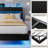  Twin Size Floating Bed Frame With Led And Charging Station,metal Platform Bed Frame With Storage Headboard,no Box Spring Needed,noise-free,easy To Assemble,black
