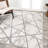 Ardon Modern Geometric Marbled Ivory/Gray Rug-318934211