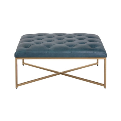 Endall Square Leather Ottoman