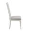 Chaise d'appoint rembourrée Carmelina en gris clair et blanc vieilli (ensemble de 2)