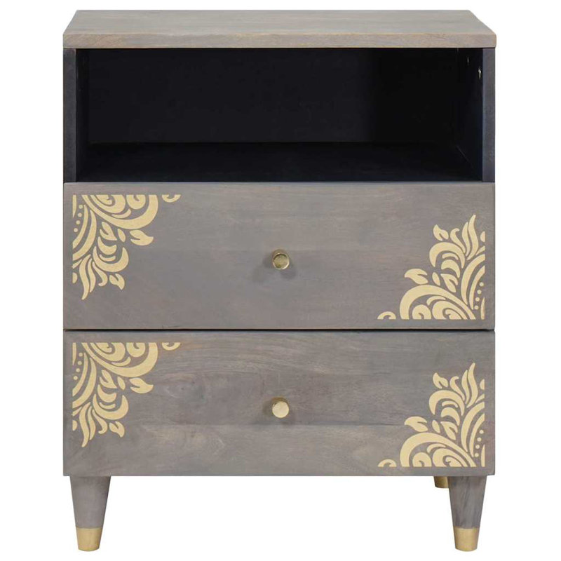 50cm W Solid Wood Bedside Table