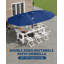 Grand parasol de terrasse extérieur à double face de 15 pi avec lumières solaires 36 lumières DEL et base croisée incluses pour la terrasse près de la piscine-1415200071