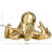 Grendon Ceramic Octopus Decorative Sculpture with Textured Tentacles-558780296-558780297