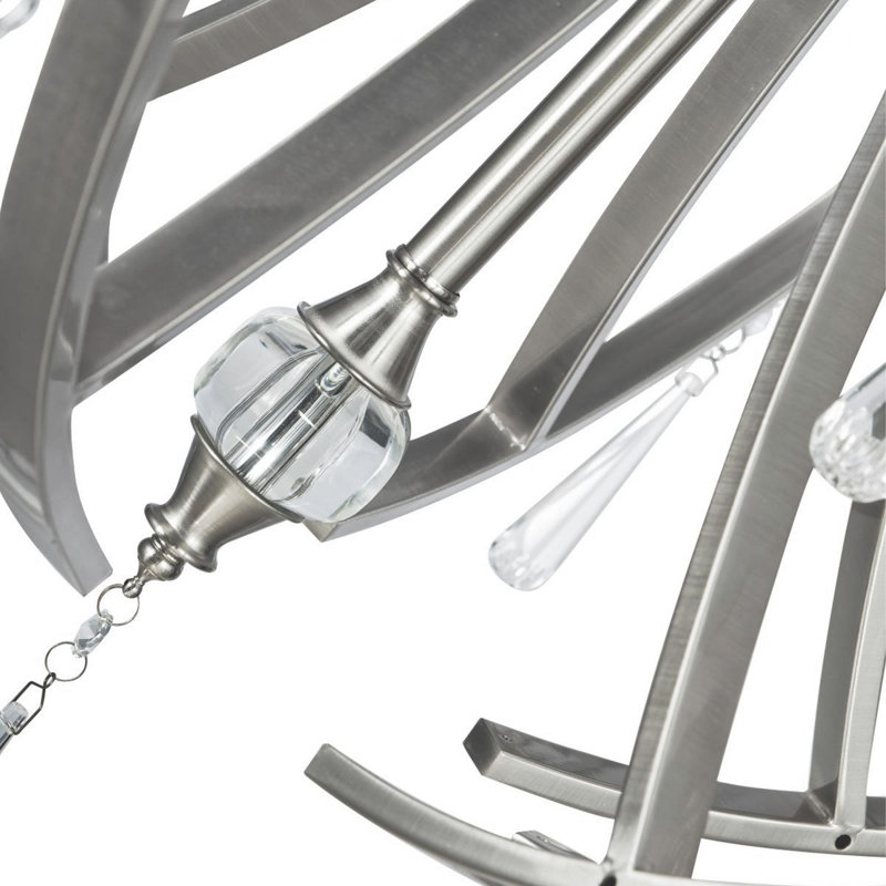 Eddings 12 - Light Candle Style Chandelier, Satin Chrome