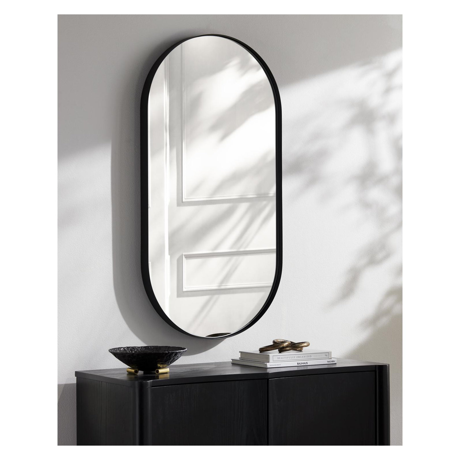 Dujardin Mirror, 39" x 20", Black