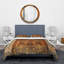 Ensemble de housse de couette brun vieilles portes avec ornements designart-35229240