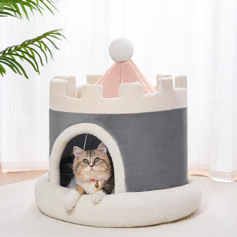 Nid de chat pour chien, Petit (L 17,72 po x l 17,72 po), Gris