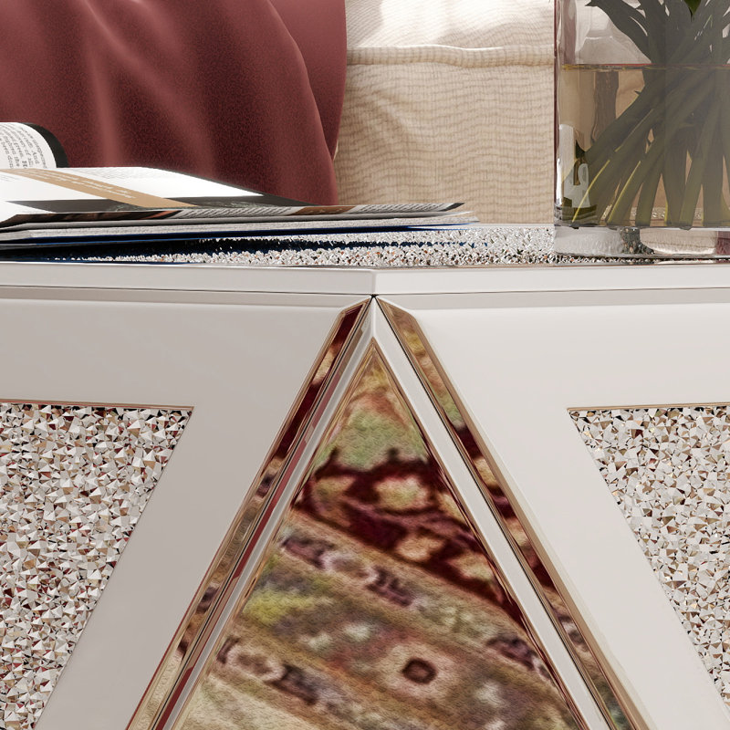 Tables basses argentées avec surface miroir Bideford
