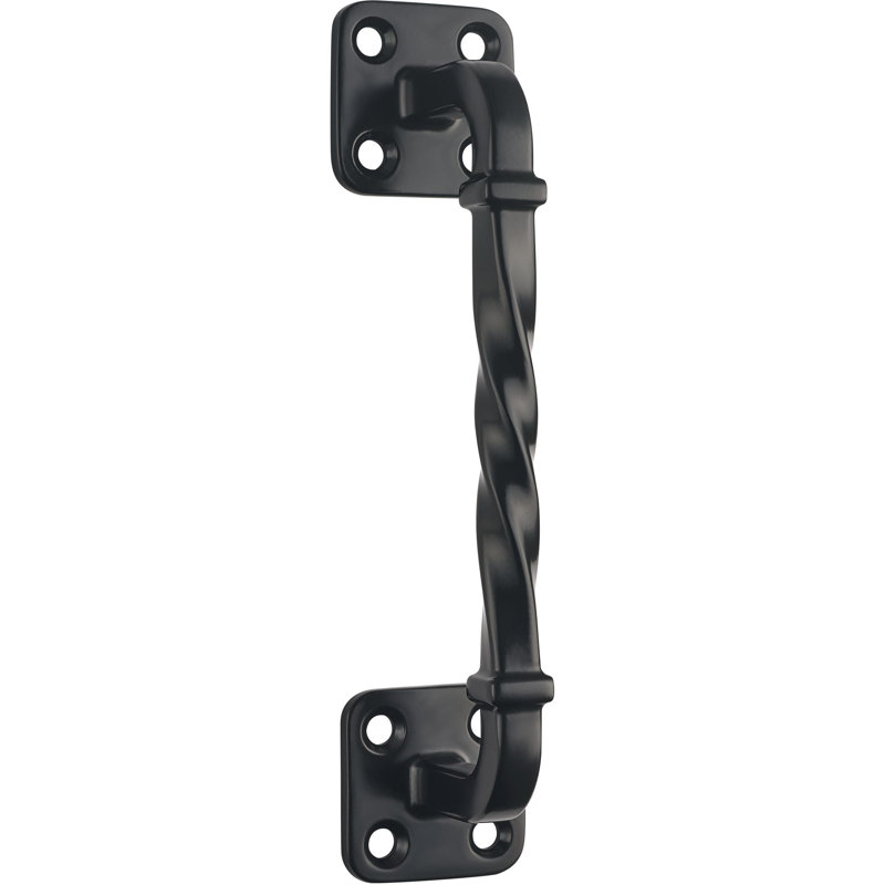 Poignée de porte à tige torsadée 7 po V1171 - Noir mat