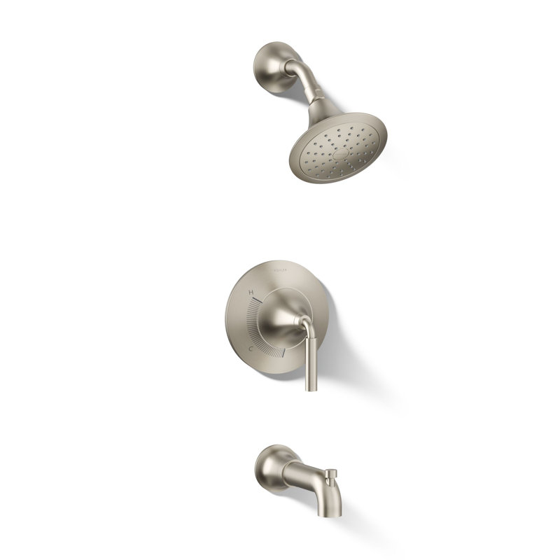 Tone Rite-Temp Pressure-Balancing Bath and Shower Faucet Trim Set 1.75 GPM, Vibrant Brushed Nickel