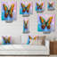 Magnifique papillon en turquoise et horloge murale-1715482452