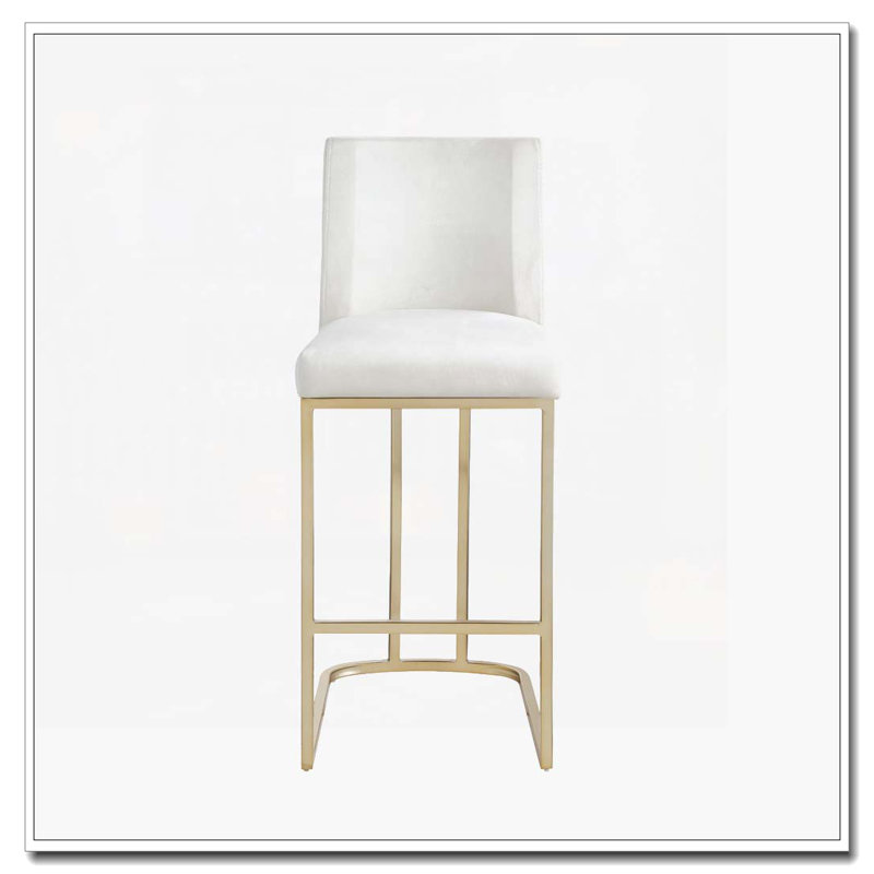 Counter Height 26" Bar Stools with Back, White