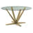 Aura Round Glass Top Solid Wood Base Dining Table-461644211-461644215