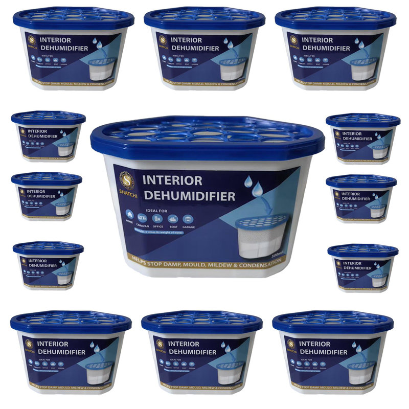 Dehumidifier Tubs 500ml Pack Of 10 Moisture Absorber Dehumidifier For Home, Kitchen & Bedroom