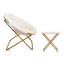 Fauteuil lune surdimensionné pliable en fausse fourrure avec repose-pieds pliable-2106314268-2106220907