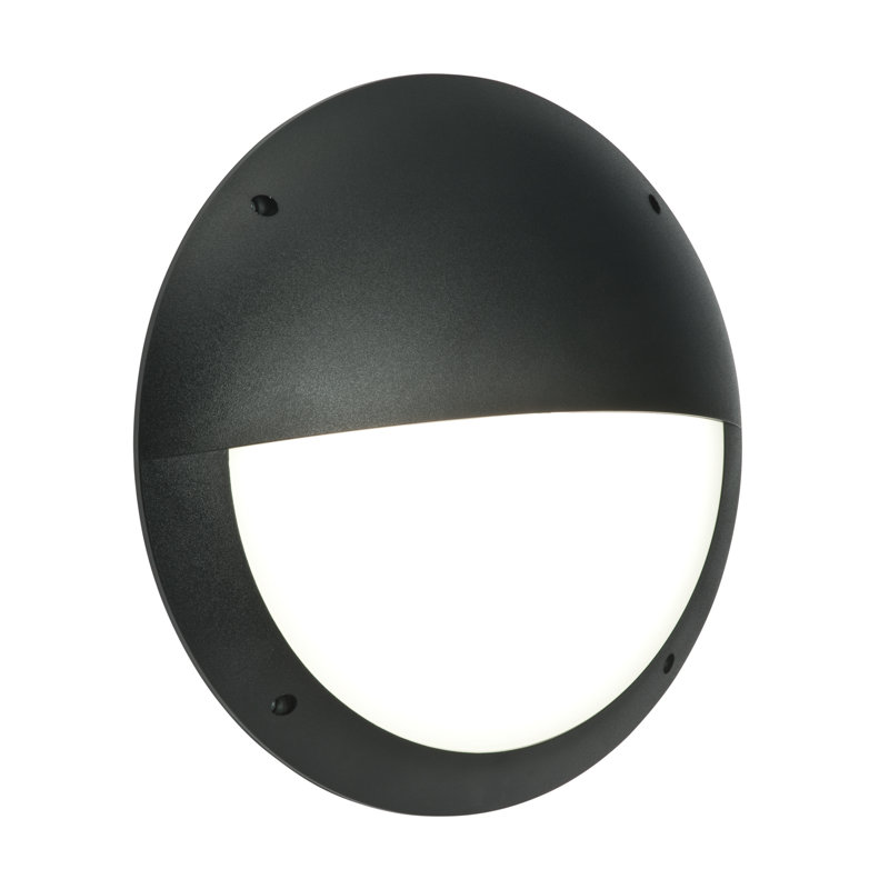 Steen Integrated LED Outdoor Bulkhead Light, Matte Black