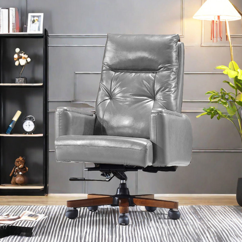 Executive Chair with Headrest, Gray