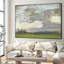 «Pastel Landscape with Rolling Fields and Calm Sky Home Decor», très grand imprimé mural encadré (assemblage requis)-105503648